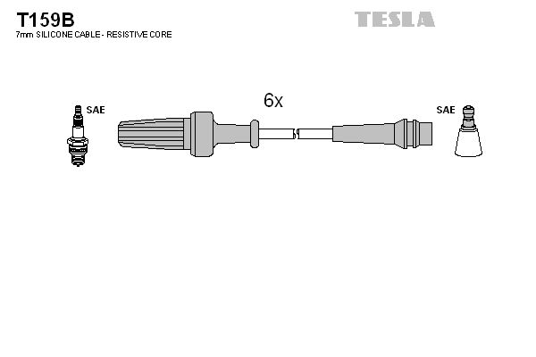 TESLA Комплект проводов зажигания T159B