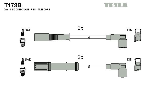 TESLA Augstsprieguma vadu komplekts T178B