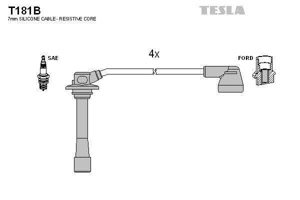 TESLA Augstsprieguma vadu komplekts T181B