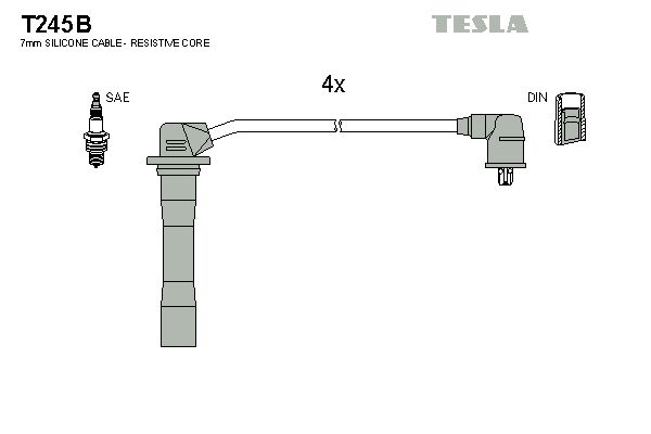 TESLA Комплект проводов зажигания T245B