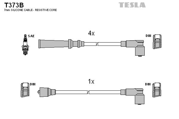 TESLA Комплект проводов зажигания T373B
