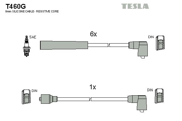 TESLA Augstsprieguma vadu komplekts T460G