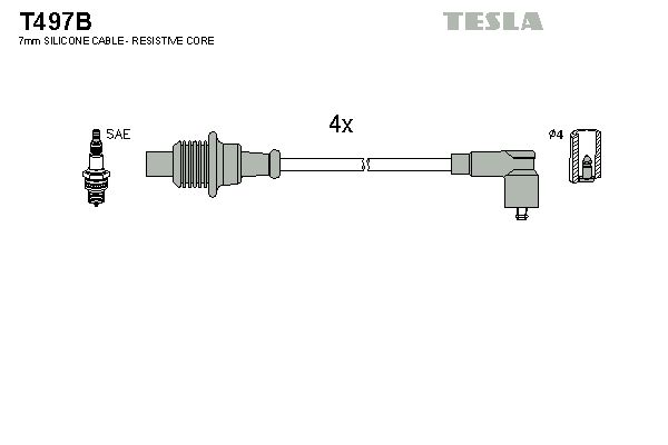 TESLA Augstsprieguma vadu komplekts T497B