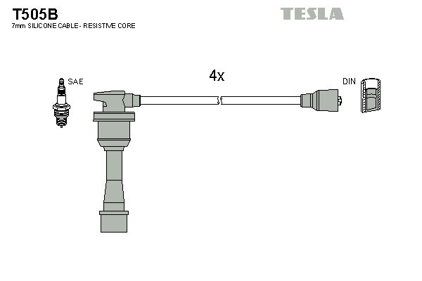 TESLA Augstsprieguma vadu komplekts T505B