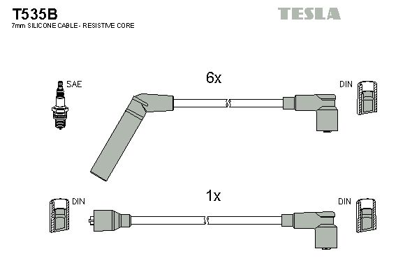 TESLA Augstsprieguma vadu komplekts T535B