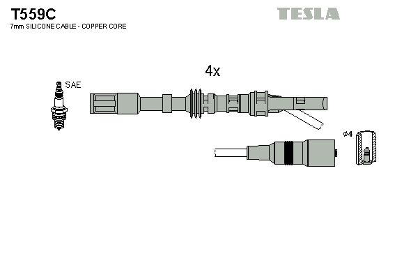 TESLA Augstsprieguma vadu komplekts T559C
