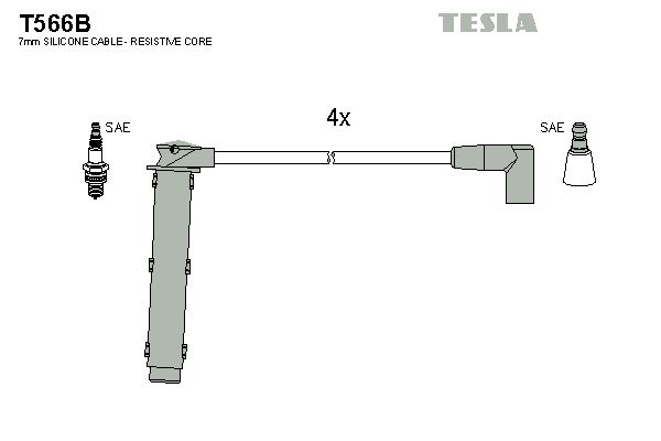 TESLA Augstsprieguma vadu komplekts T566B