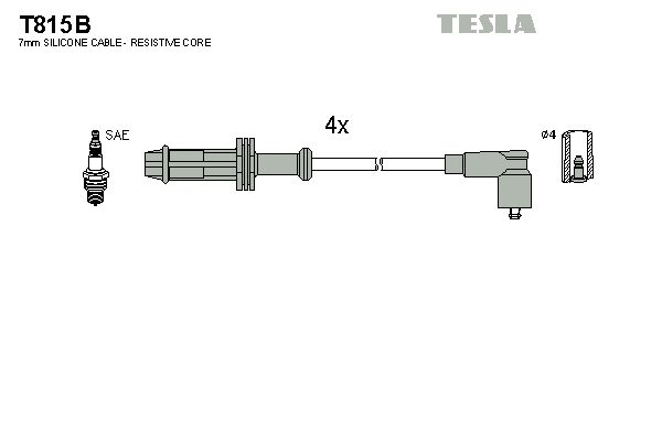 TESLA Комплект проводов зажигания T815B