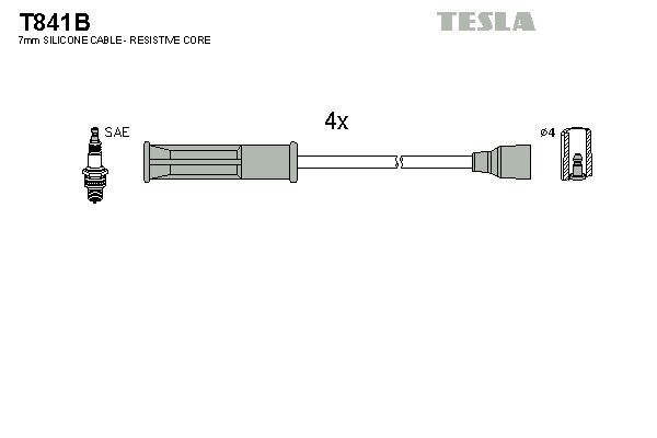 TESLA Augstsprieguma vadu komplekts T841B