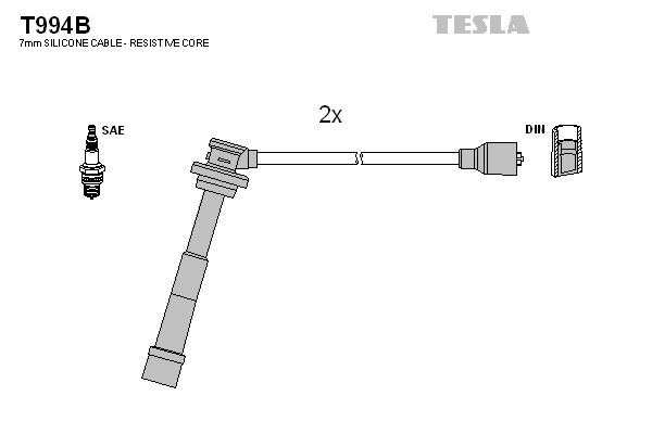 TESLA Комплект проводов зажигания T994B