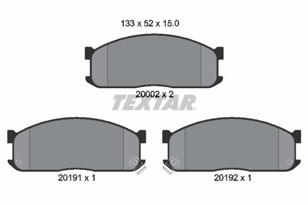 TEXTAR Bremžu uzliku kompl., Disku bremzes 2000201