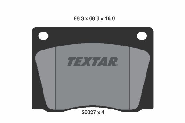 TEXTAR Комплект тормозных колодок, дисковый тормоз 2002701