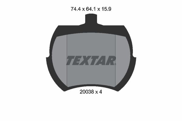 TEXTAR Комплект тормозных колодок, дисковый тормоз 2003801