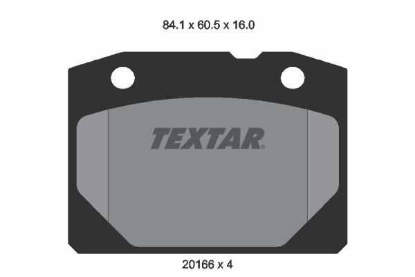 TEXTAR Комплект тормозных колодок, дисковый тормоз 2016603