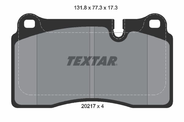 TEXTAR Комплект тормозных колодок, дисковый тормоз 2021701