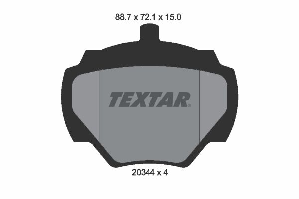 TEXTAR Комплект тормозных колодок, дисковый тормоз 2034402