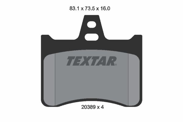 TEXTAR Комплект тормозных колодок, дисковый тормоз 2038902