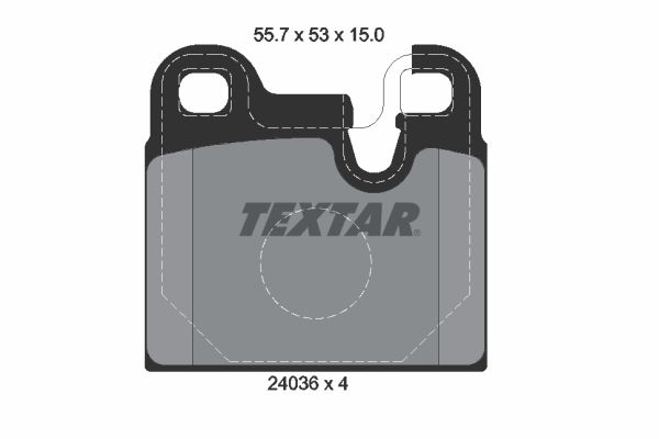 TEXTAR Комплект тормозных колодок, дисковый тормоз 2043602