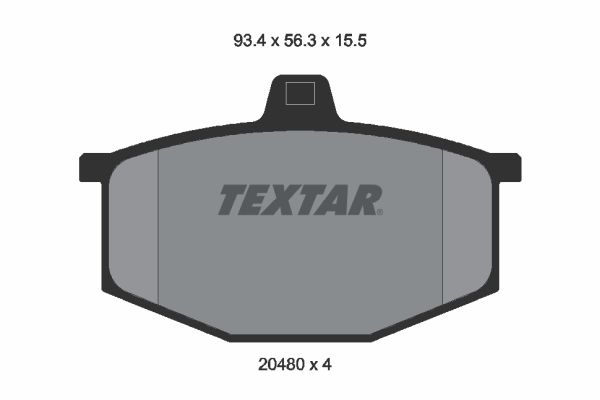 TEXTAR Bremžu uzliku kompl., Disku bremzes 2048002