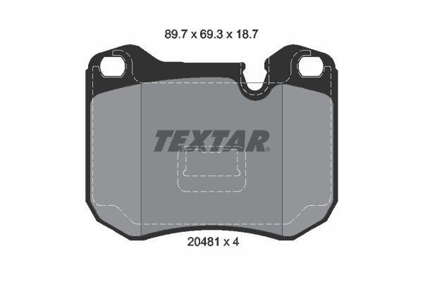 TEXTAR Комплект тормозных колодок, дисковый тормоз 2048102