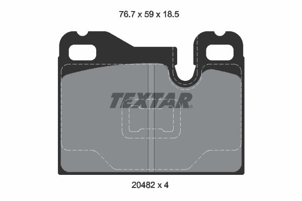 TEXTAR Комплект тормозных колодок, дисковый тормоз 2048201