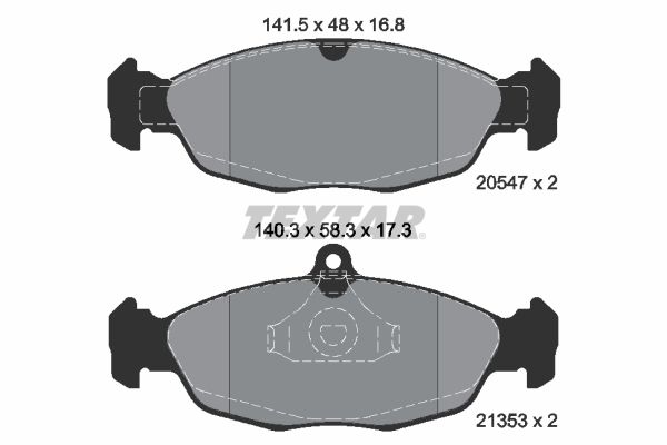 TEXTAR Комплект тормозных колодок, дисковый тормоз 2054701