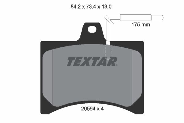TEXTAR Комплект тормозных колодок, дисковый тормоз 2059403