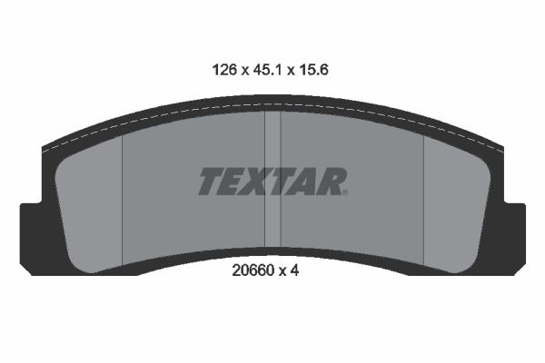 TEXTAR Комплект тормозных колодок, дисковый тормоз 2066001