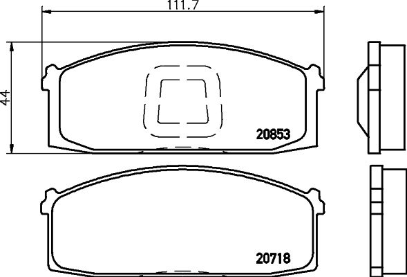 TEXTAR Комплект тормозных колодок, дисковый тормоз 2071803