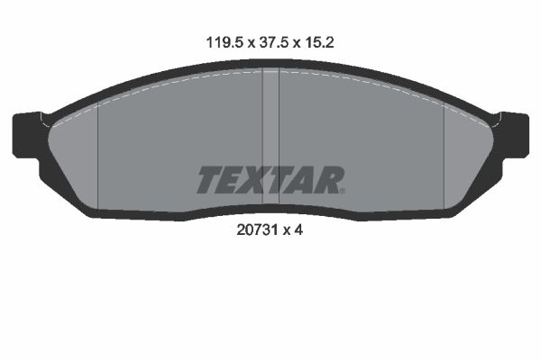 TEXTAR Комплект тормозных колодок, дисковый тормоз 2073101