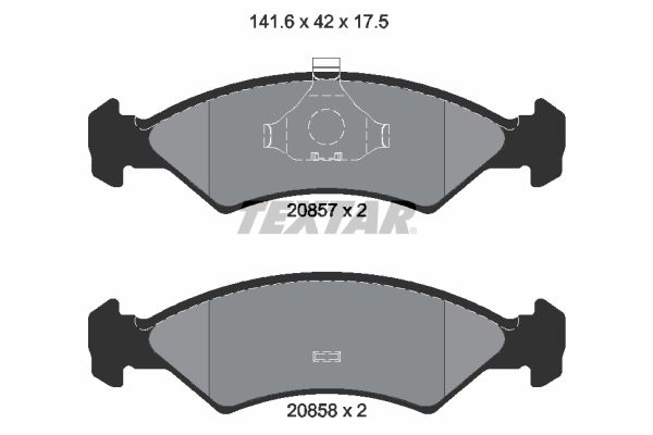 TEXTAR Комплект тормозных колодок, дисковый тормоз 2085702
