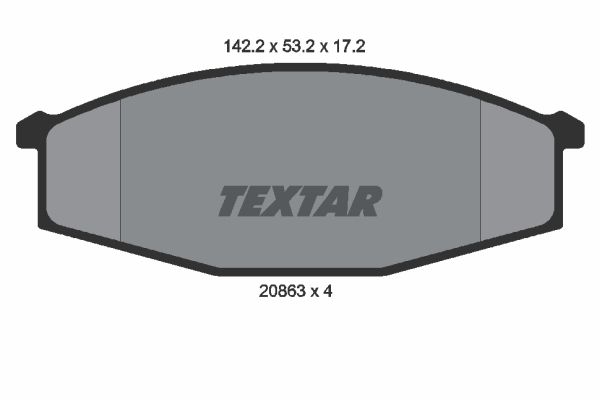 TEXTAR Комплект тормозных колодок, дисковый тормоз 2086301