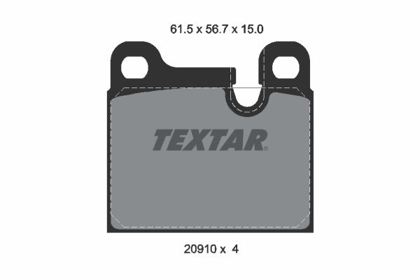 TEXTAR Комплект тормозных колодок, дисковый тормоз 2091001