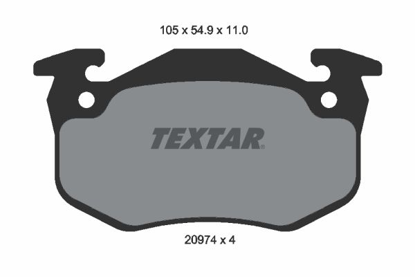 TEXTAR Комплект тормозных колодок, дисковый тормоз 2097401