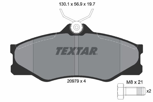 TEXTAR Комплект тормозных колодок, дисковый тормоз 2097904