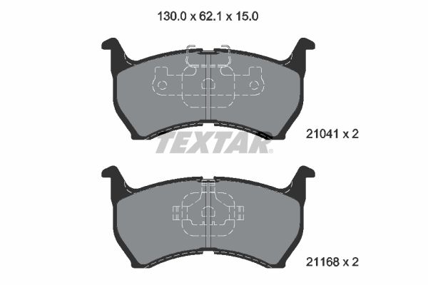 TEXTAR Комплект тормозных колодок, дисковый тормоз 2104102