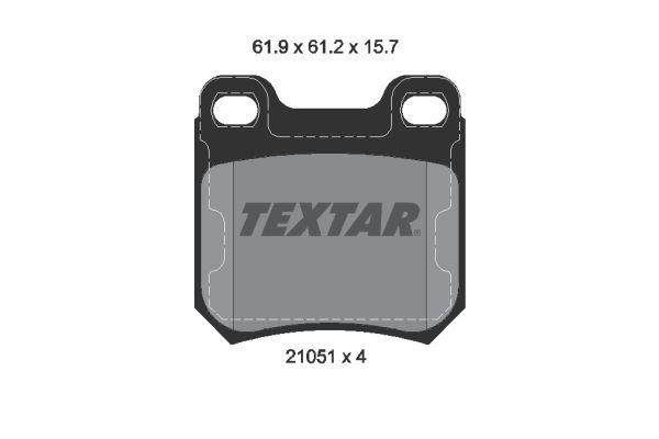 TEXTAR Комплект тормозных колодок, дисковый тормоз 2105101
