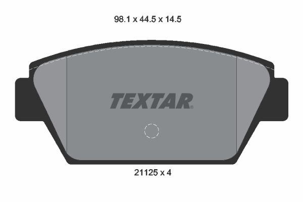 TEXTAR Комплект тормозных колодок, дисковый тормоз 2112503