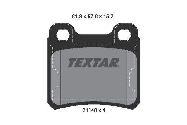 TEXTAR Комплект тормозных колодок, дисковый тормоз 2114001