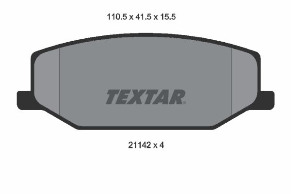 TEXTAR Комплект тормозных колодок, дисковый тормоз 2114202