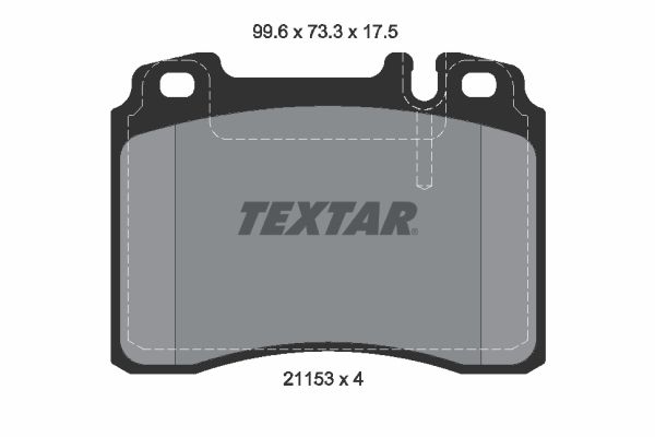 TEXTAR Комплект тормозных колодок, дисковый тормоз 2115307