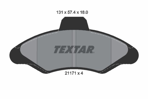 TEXTAR Комплект тормозных колодок, дисковый тормоз 2117105
