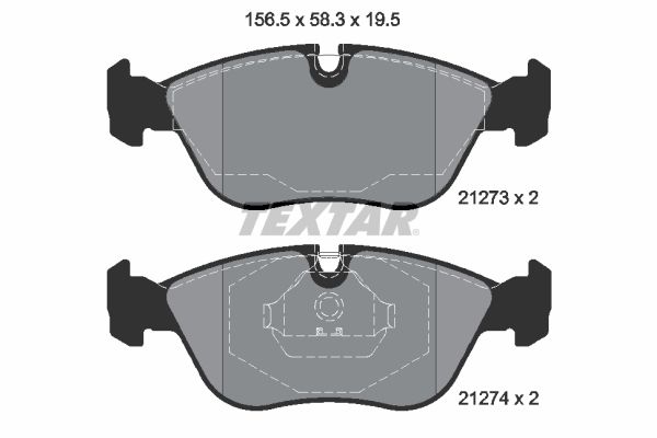 TEXTAR Комплект тормозных колодок, дисковый тормоз 2127304
