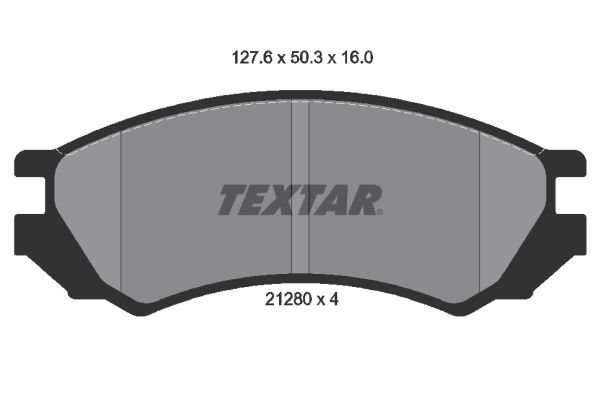 TEXTAR Комплект тормозных колодок, дисковый тормоз 2128002