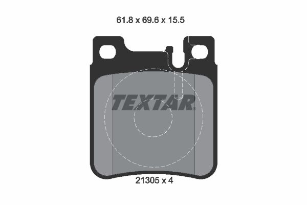 TEXTAR Комплект тормозных колодок, дисковый тормоз 2130501