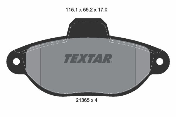 TEXTAR Комплект тормозных колодок, дисковый тормоз 2136502