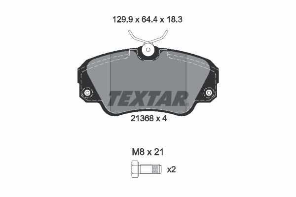 TEXTAR Bremžu uzliku kompl., Disku bremzes 2136801