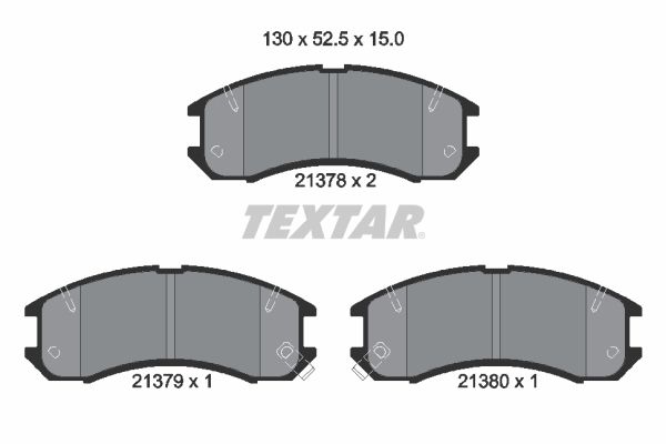 TEXTAR Комплект тормозных колодок, дисковый тормоз 2137801