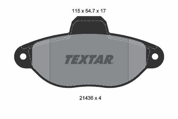 TEXTAR Комплект тормозных колодок, дисковый тормоз 2143602