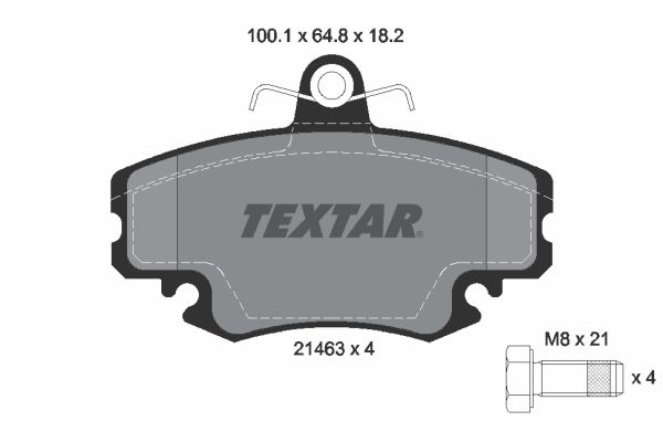 TEXTAR Комплект тормозных колодок, дисковый тормоз 2146306